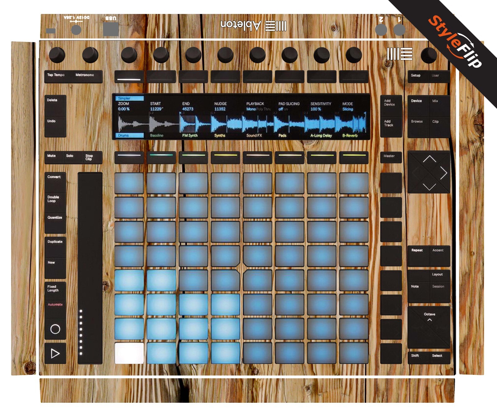 Ableton Push 2 Skin | Wood 4  | Protective Decal | StyleFlip Skins
