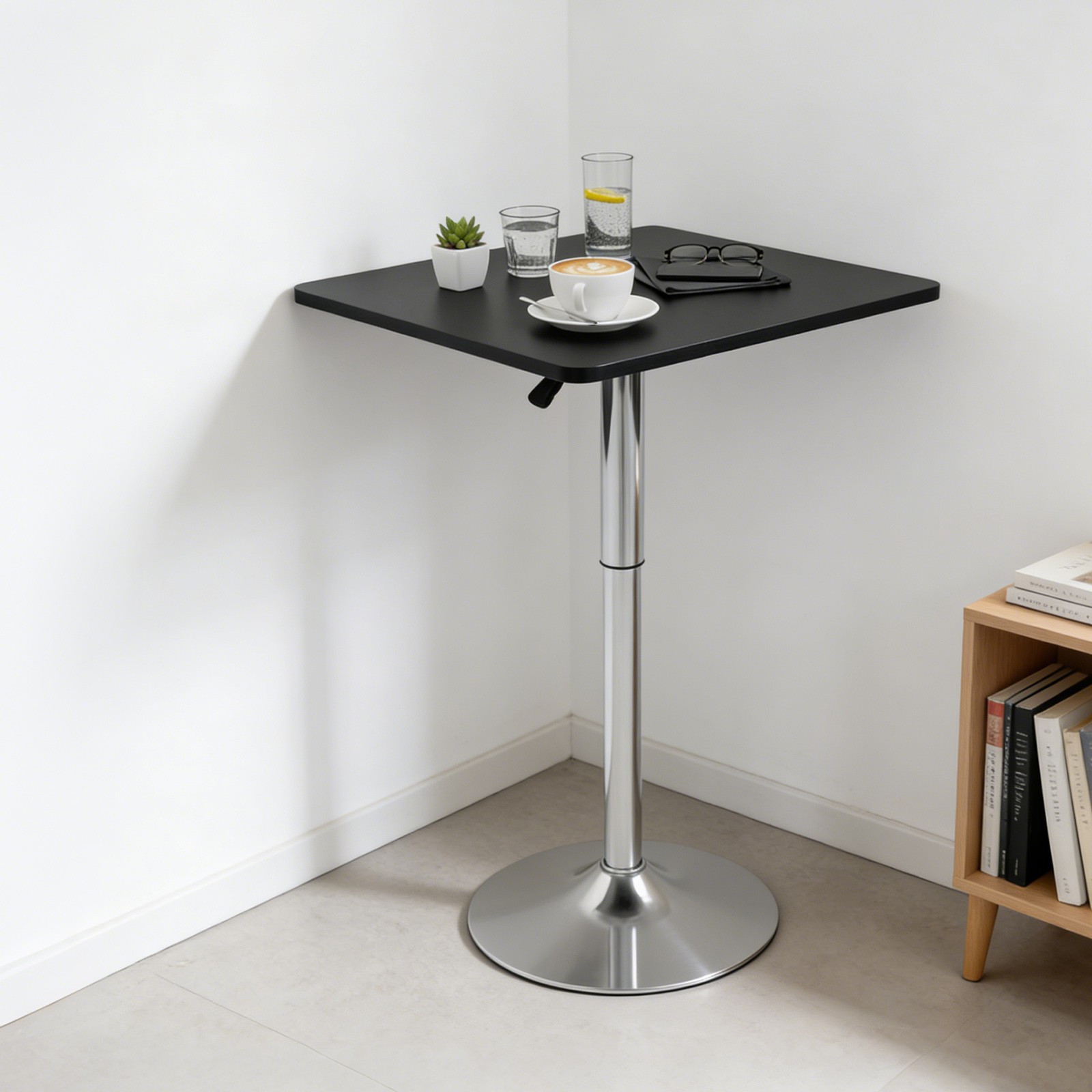 Modern Bar Table Metal Sofa Side Table Cafe Table Height Adjustable End Table