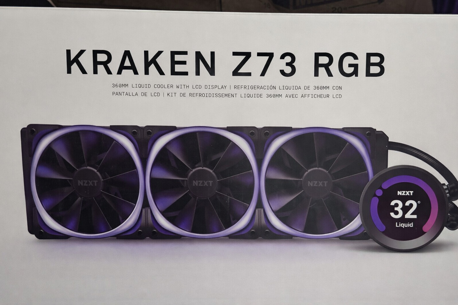 NZXT Kraken Z73 RGB 360mm AIO Liquid CPU Cooler– LCD Display–Never Used/Open Box