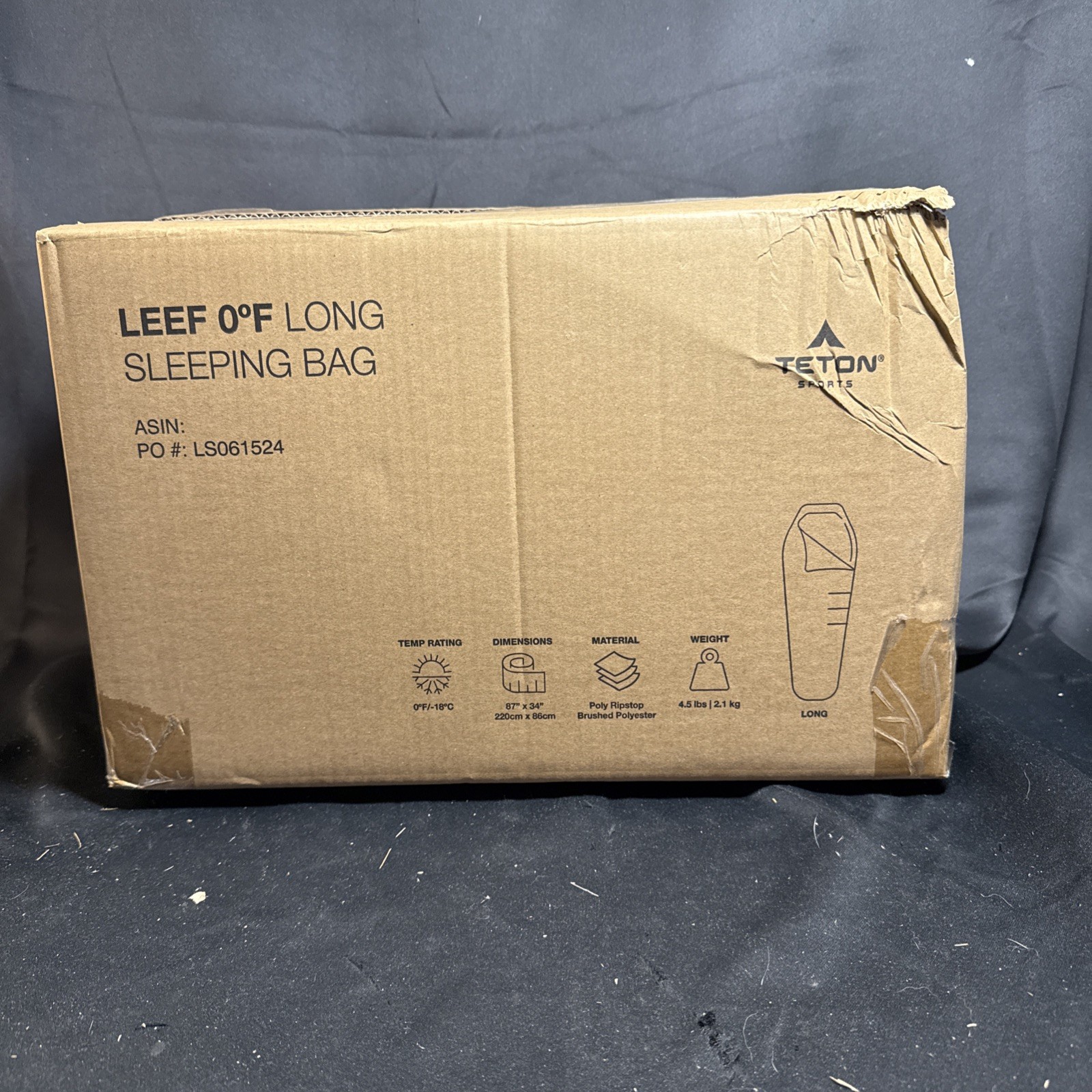 Teton LEEF 30 Degree Long Lightweight Mummy Sleeping Bag Perfect for Camping