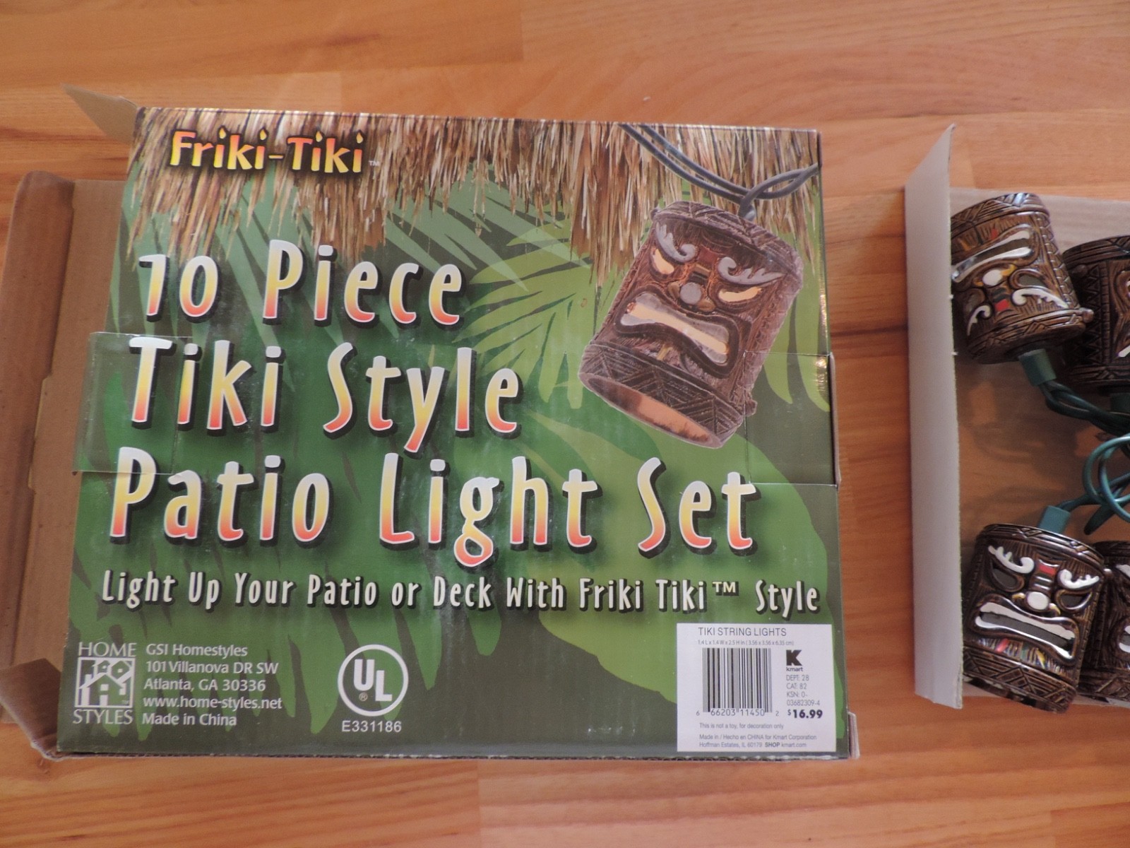 Vintage Friki Tiki Hawaiian Holliday Lights New in Box