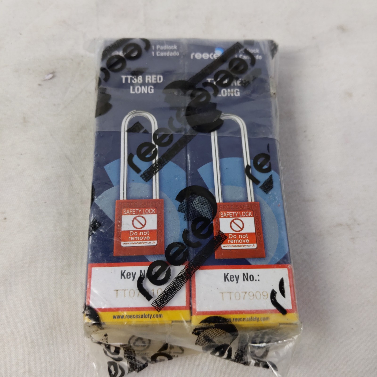 2x Reece TT38 Red Long Safety Lock Keyed Padlock TT38 Model MPN TT38 Security