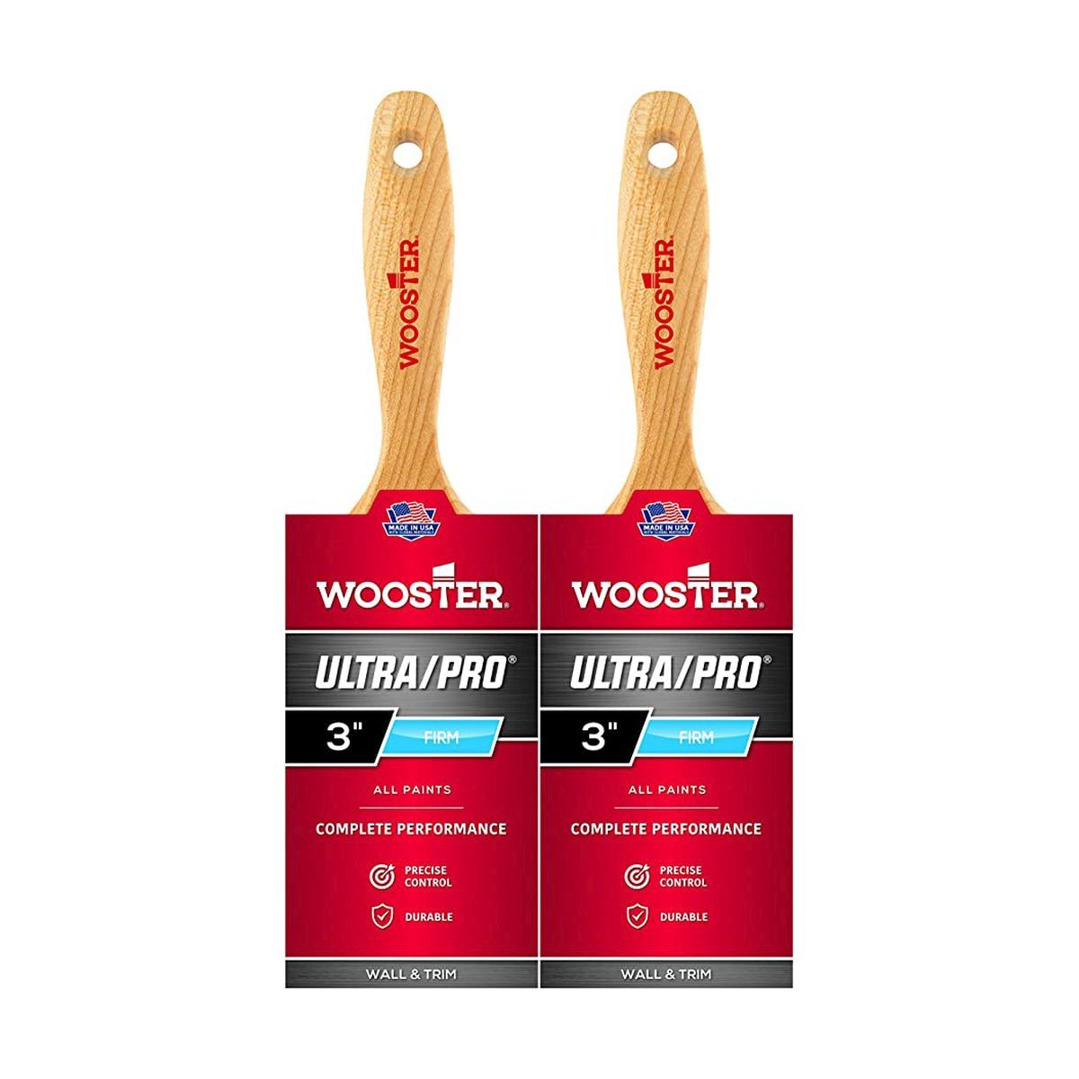 Wooster Genuine 3" Ultra/Pro Firm Flat Paintbrush 2-Pack, 4176-3-2PK