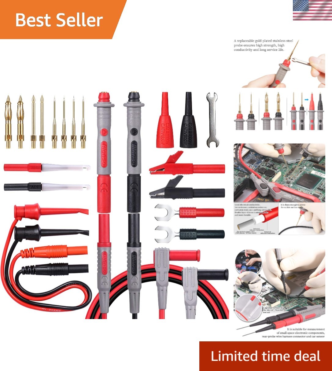 25-Piece Multimeter Leads Kit, Professional and Upgraded  Leads Set with Repl...