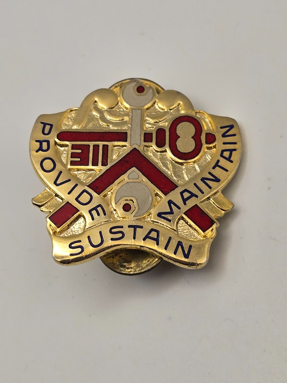 Vintage Army DUI Pin - "Provide Maintain Sustain" 311th Support Command