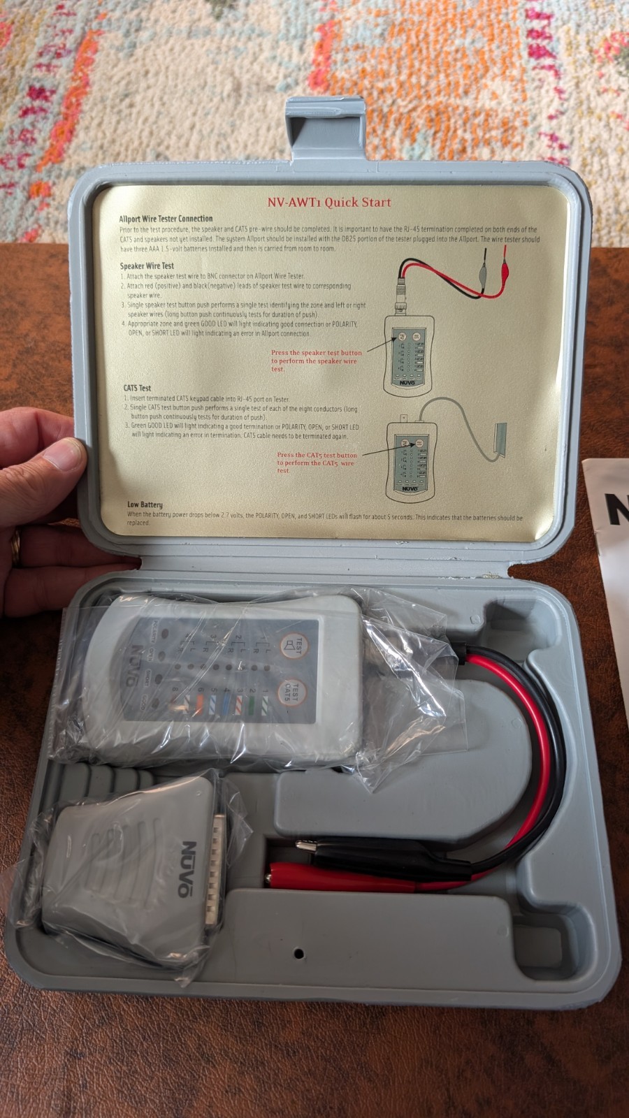 Nuvo NV-AWT1 Allport CAT-5 and Speaker Wire Tester New Old Stock Brand New