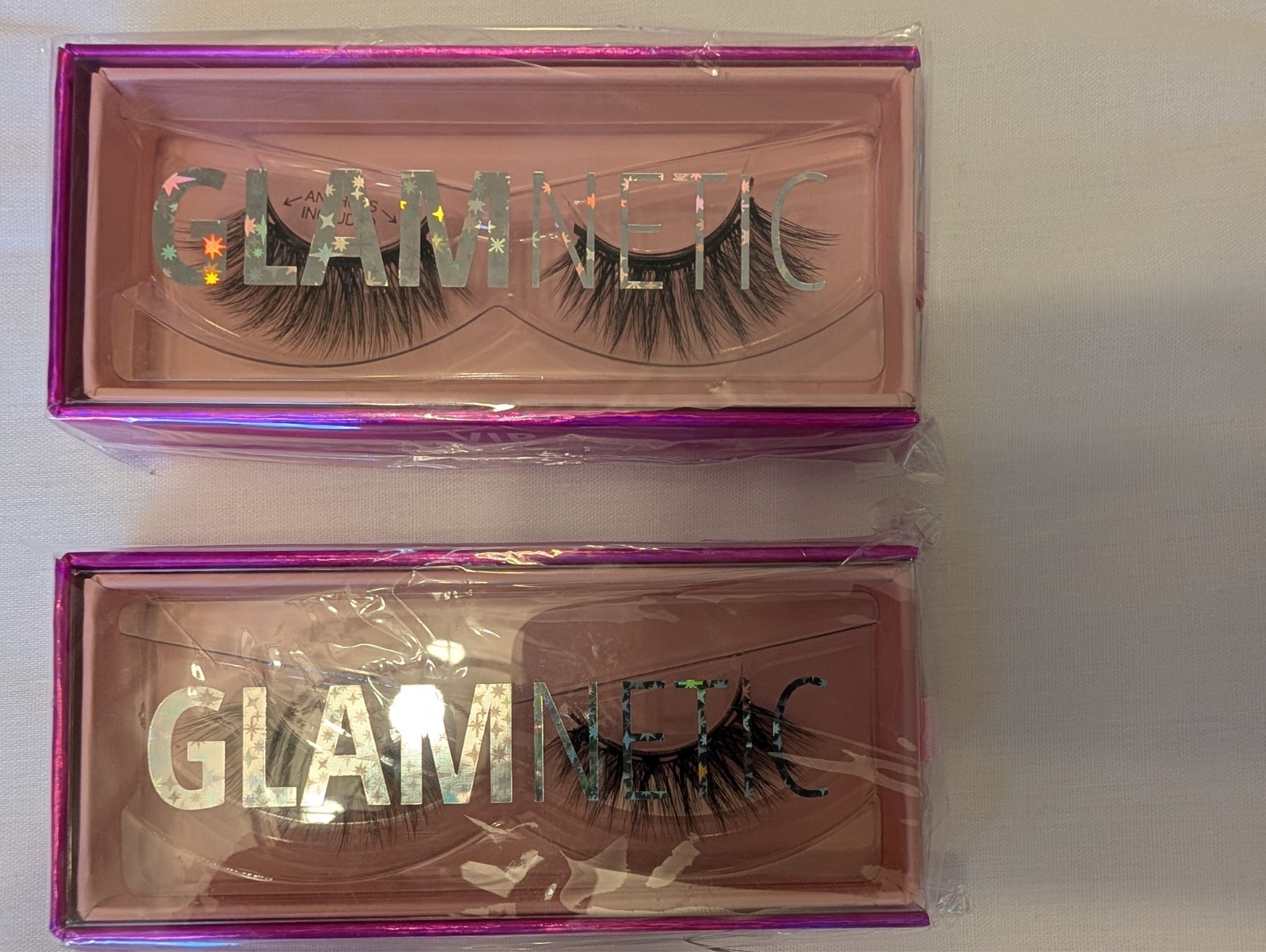 2 x Glamnetic Lashes VIP Magnetic Eyelashes Long Round Faux 2 Pair Buy More Save