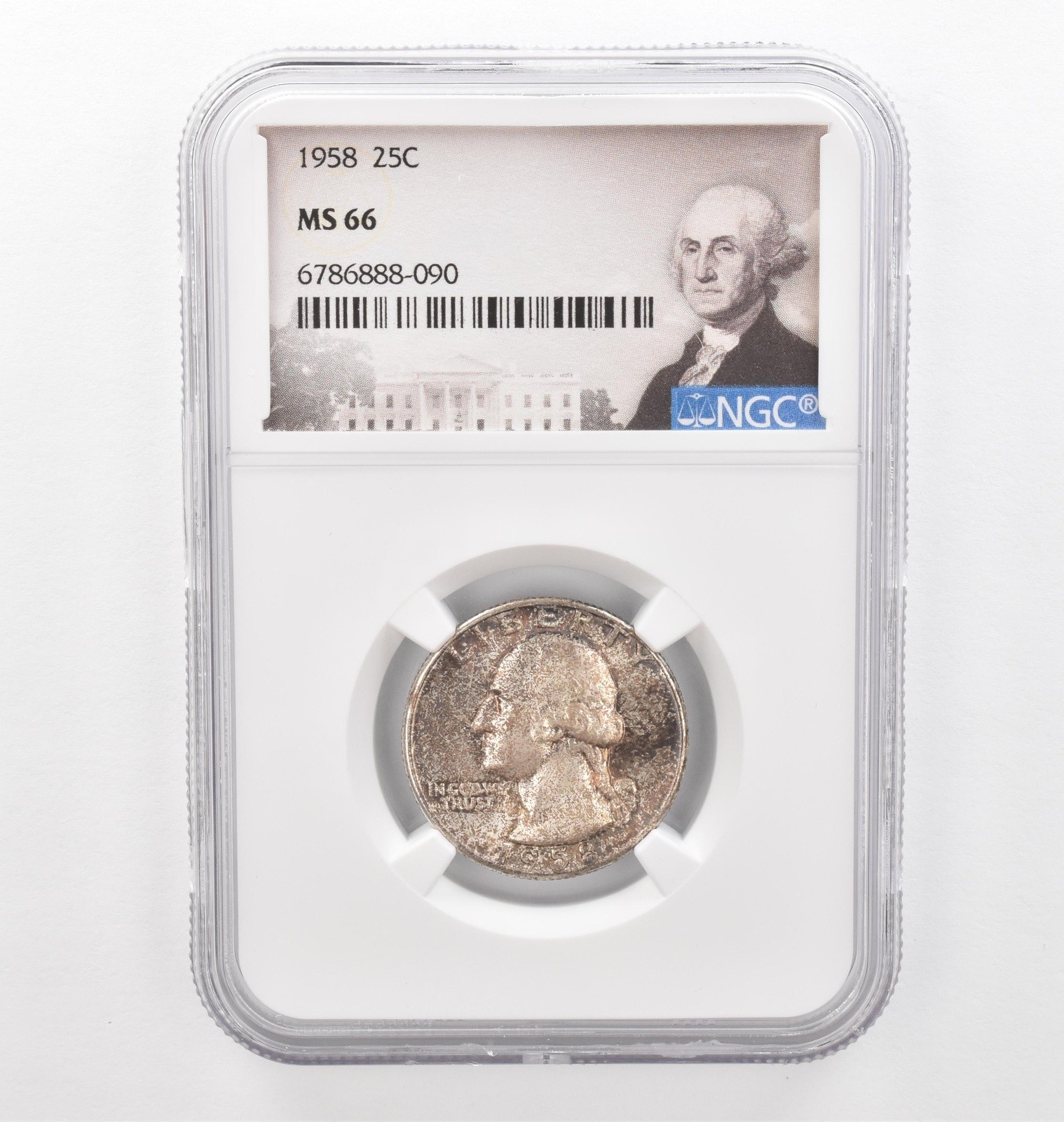1958 Washington Quarter MS66 NGC Beautiful Tone *2270
