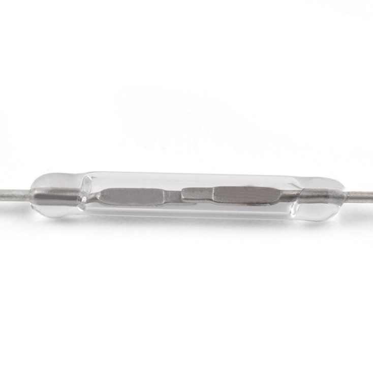 100pcs 10W Reed Switch Glass NO Low Voltage Current 2*14mm Normal Open