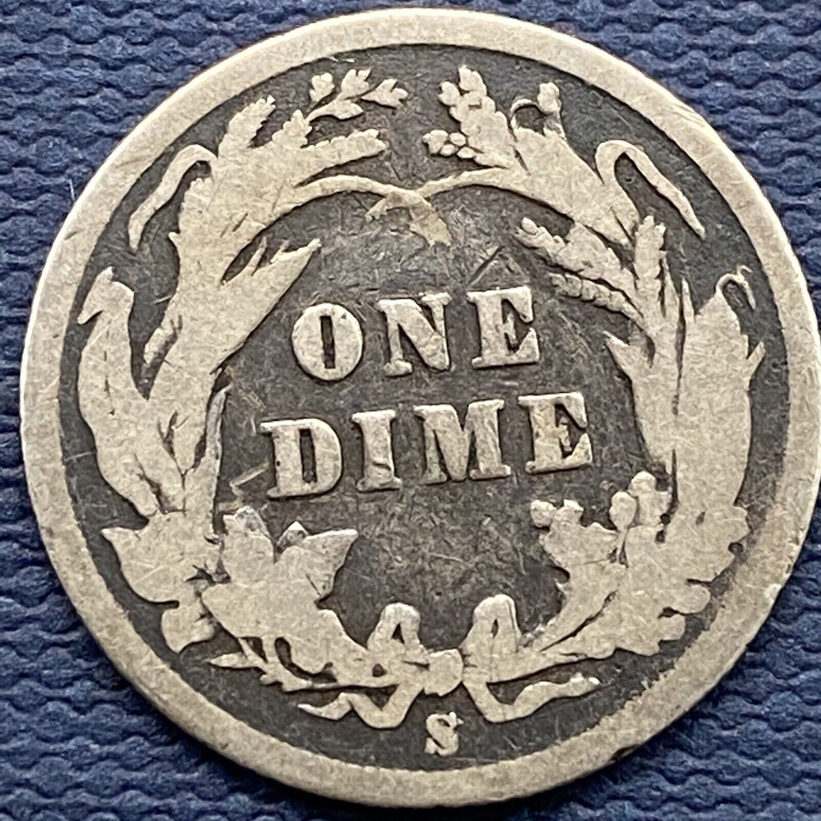 1892 S Barber Dime 10c Circulated #54667