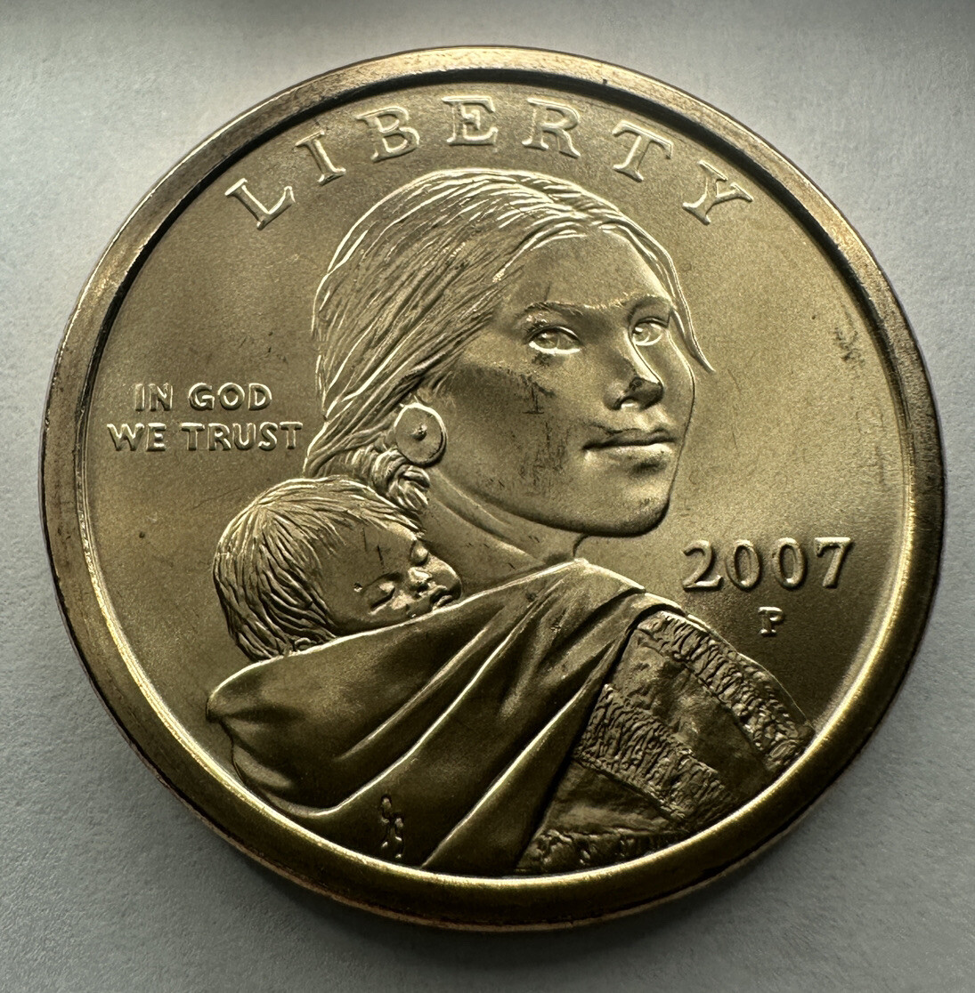 2007-P Sacagawea $1 Dollar Coin from US Mint Satin Set. *Uncirculated*