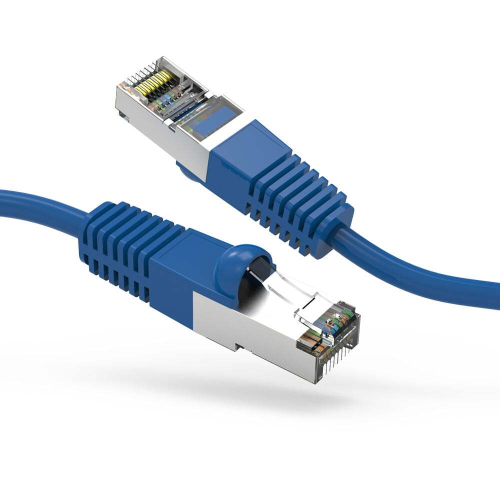 5Ft CAT5E Shielded (FTP) Ethernet Network Booted Cable Blue