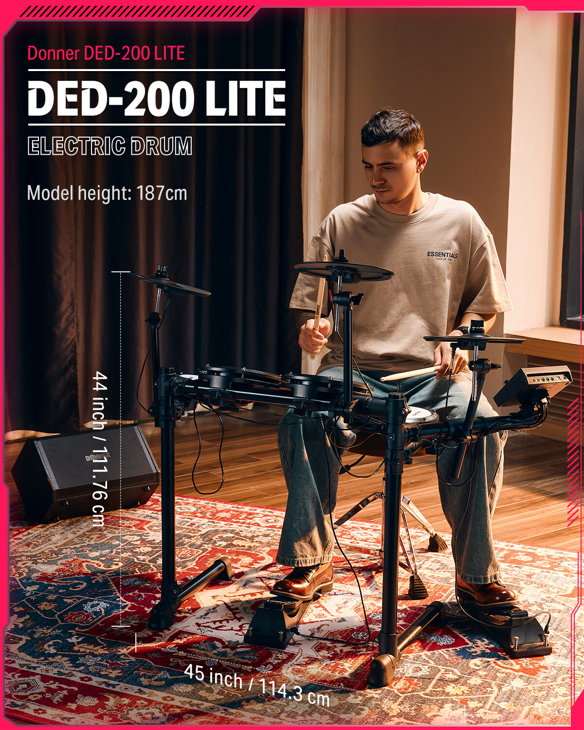 🥁 Donner DED-200 Lite Electric Drum Set