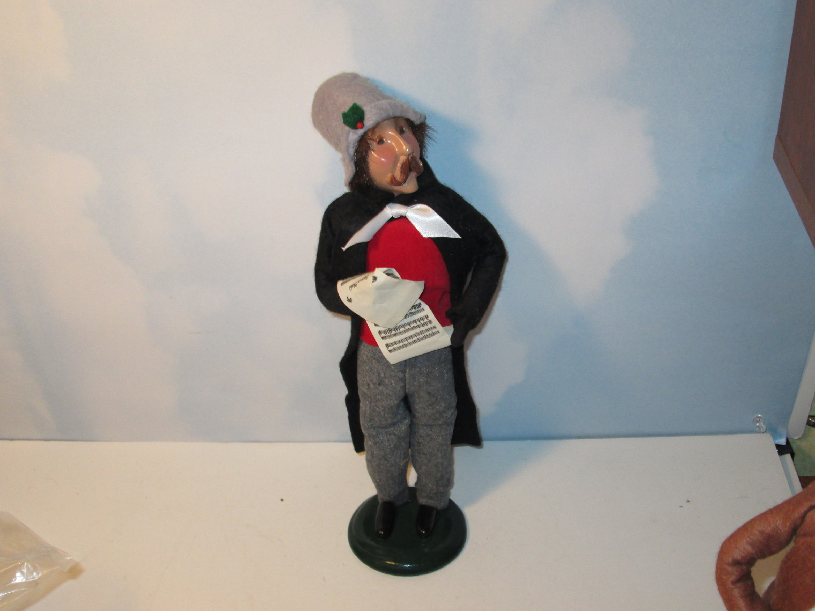Byers Choice 1996 Magnificent Man with Red Vest Carrying Music
