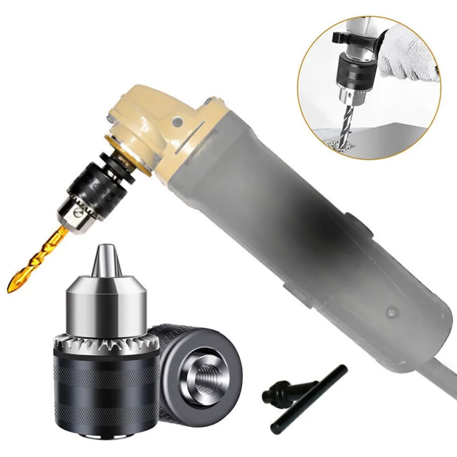 1.5-10mm M10 Angle Grinder Electric Drill Conversion Collet Chuck Head Adapter