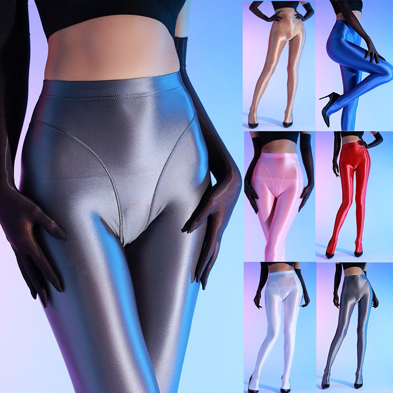 80D Real Glossy Oily Shiny Pantyhose High Waist Shaping Tights Dance Stockings