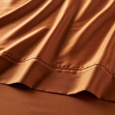 Queen 320 Thread Count Cool TENCEL Lyocell Sheet Set Caramel - Threshold