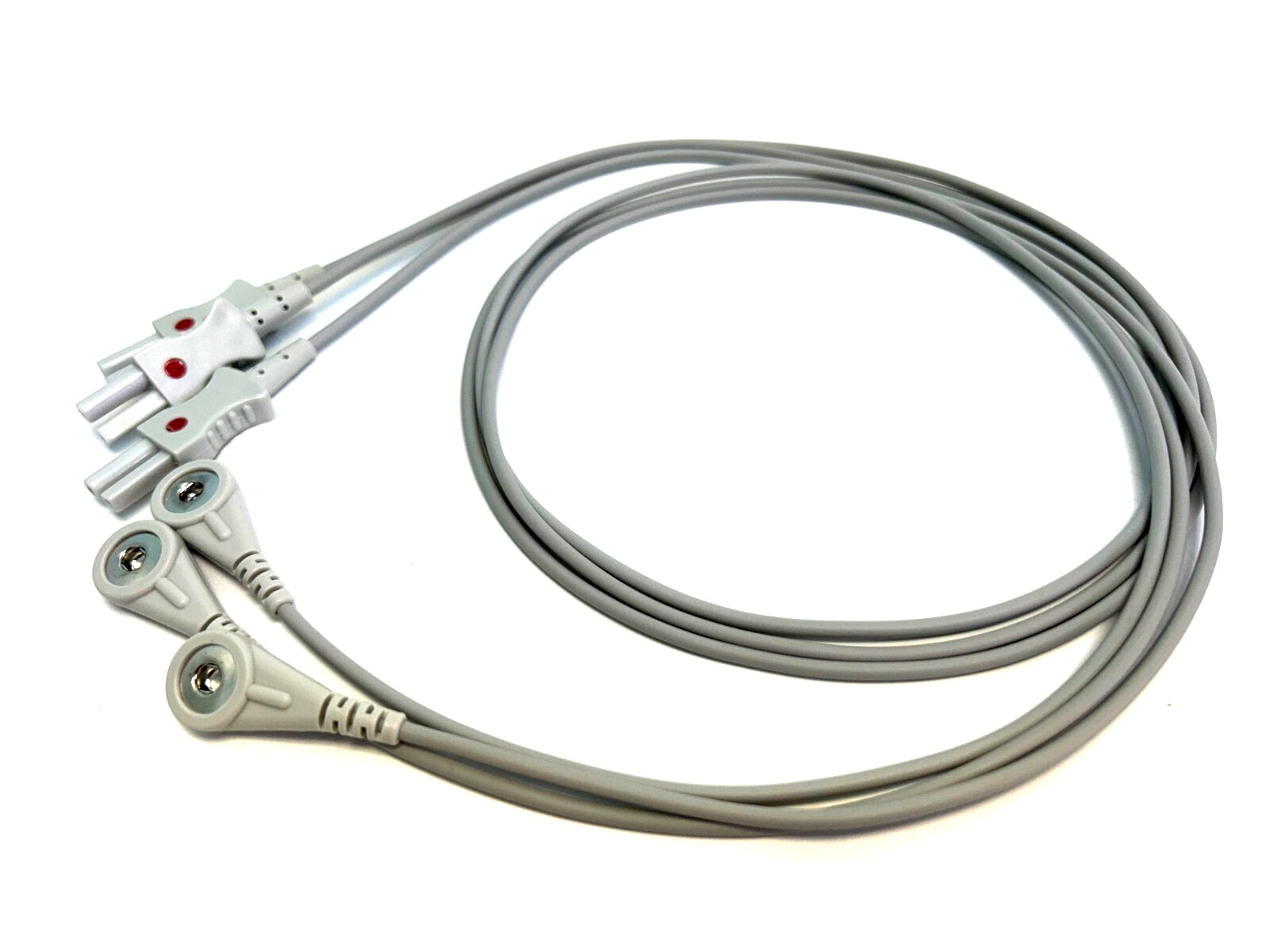 Spacelabs Compatible ECG Leadwire, 012-0498, 3 lead Snap end, 0.9M, Red