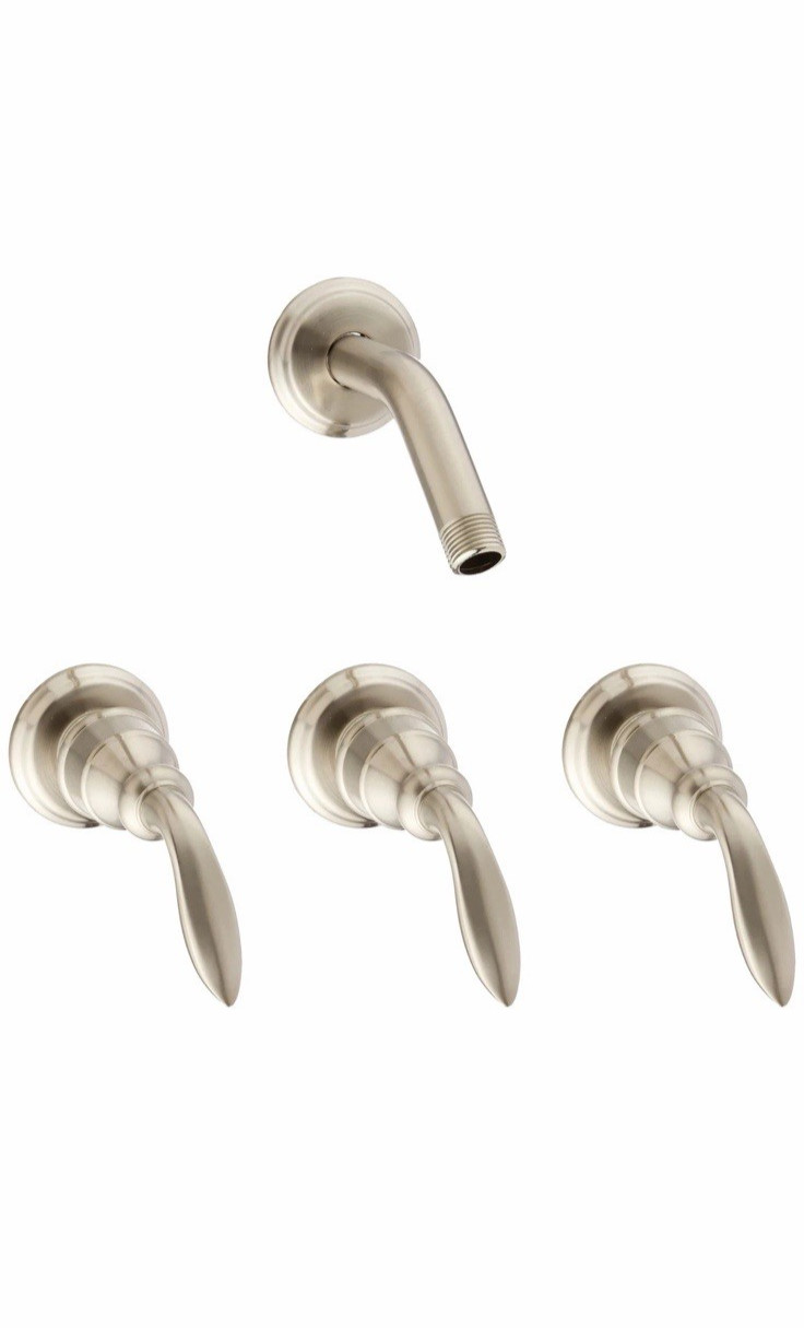 Pfister S10-430K AVALON 3-Handle Tub & Shower PVD Brushed Nickel Kit - NEW