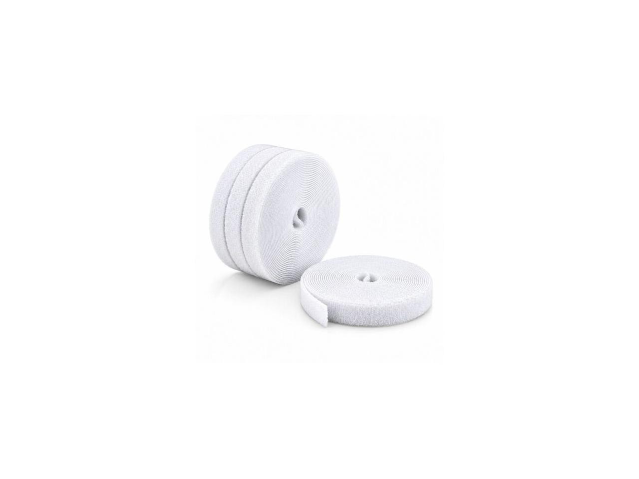 StarTech 4-pack 15ft (4.6m) Hook and Loop Roll - 0.5in Wide - White - Cut-to-Siz