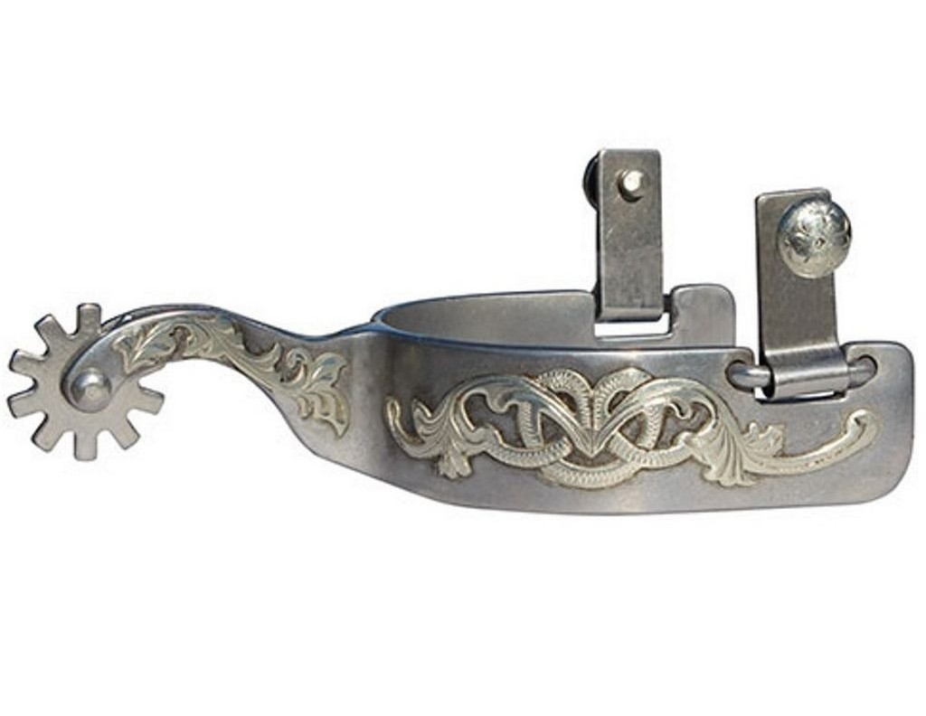 Professionals Choice Spurs Womens Bob Avila Floral Silver AVSP-303