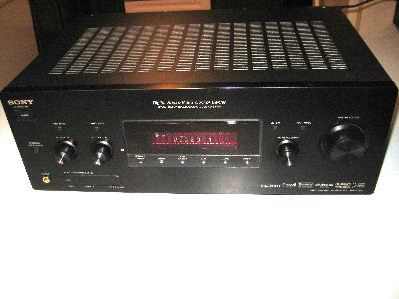 Sony STR-DG820  7.1 Ch HDMI Home Theater Surround Sound Receiver Stereo w/Remote