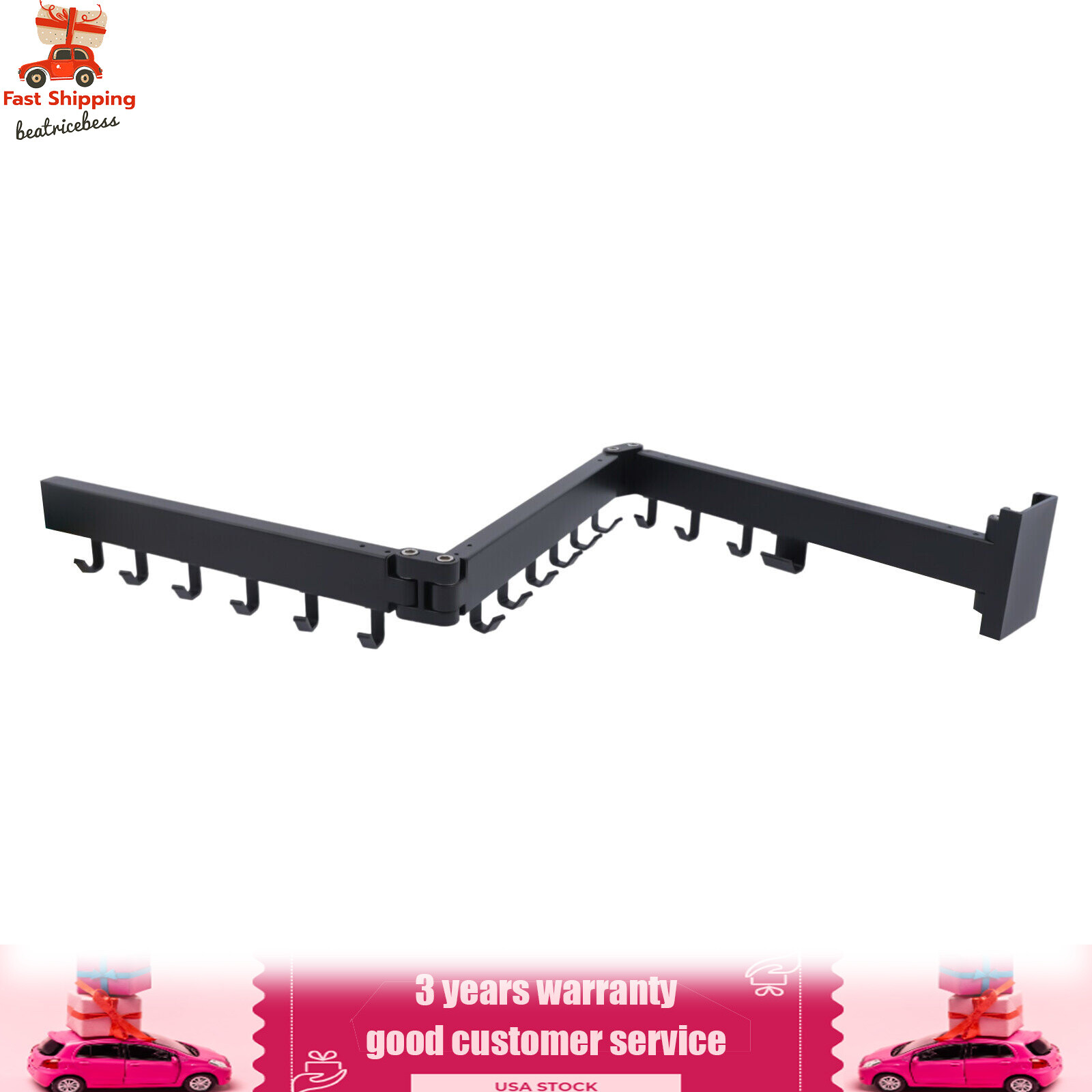 360° Rotating Clothes Hanger Retractable Drying Rack Wall Mounted Laundry Shelf
