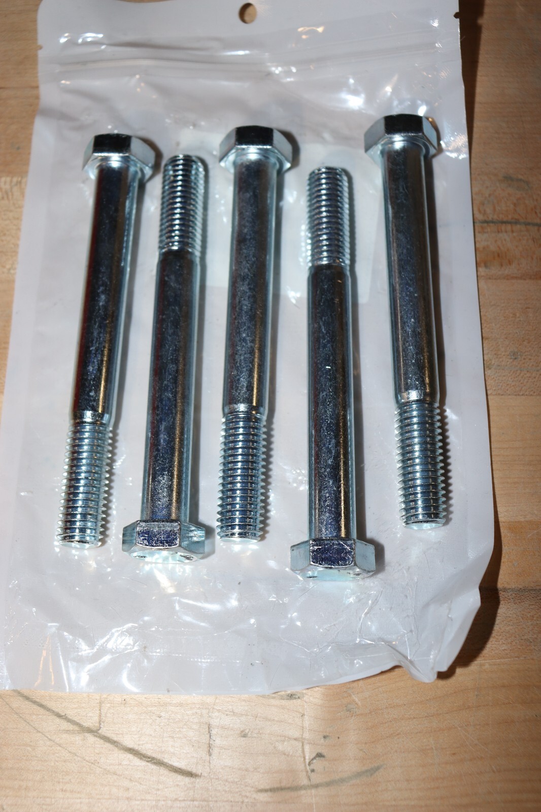 5 PACK - 5/8-11 x 5-1/2" Hex Head Cap Screw Grade 5 Steel Zinc Plated
