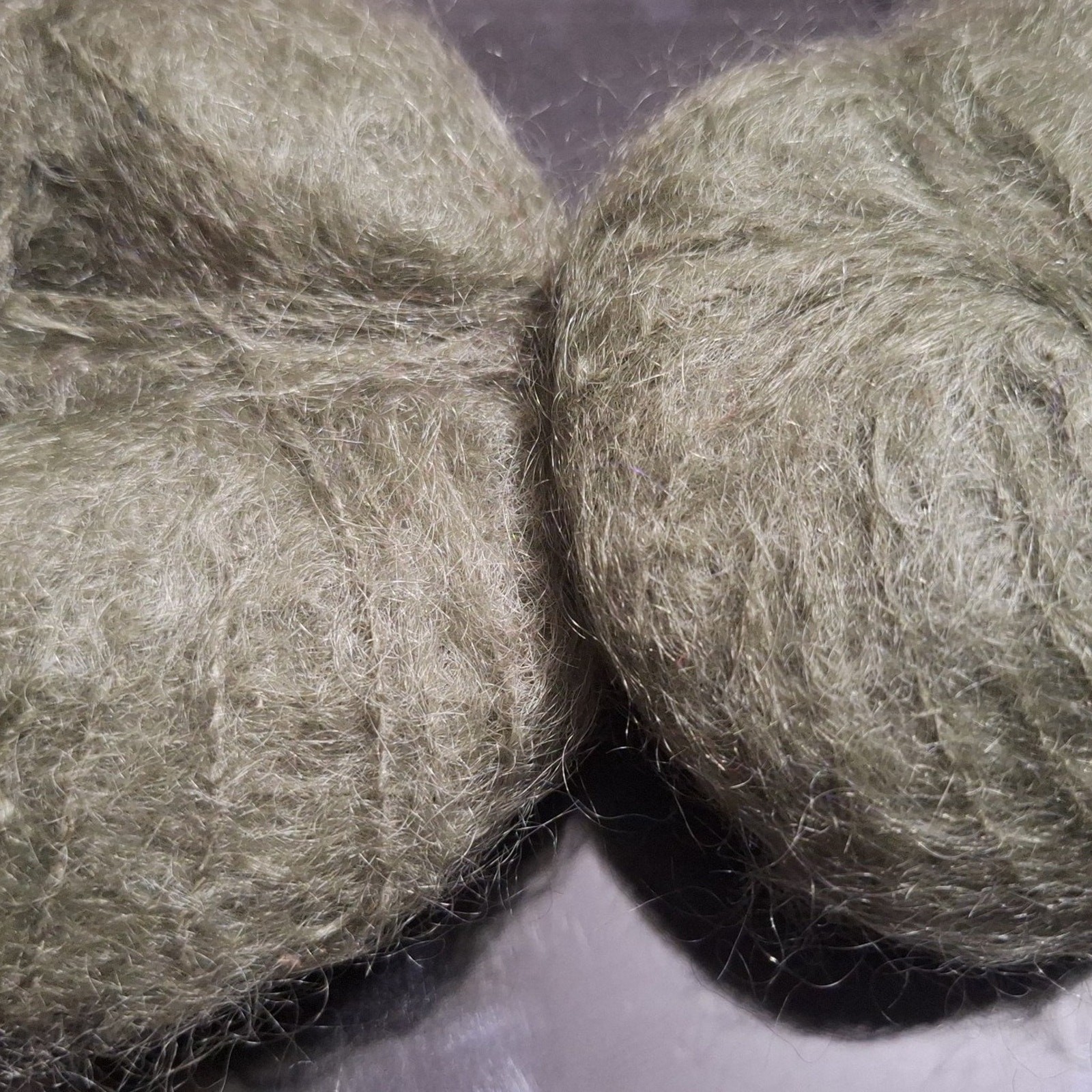 Destash 59g aka 2.1 oz green mohair Elite La Gran