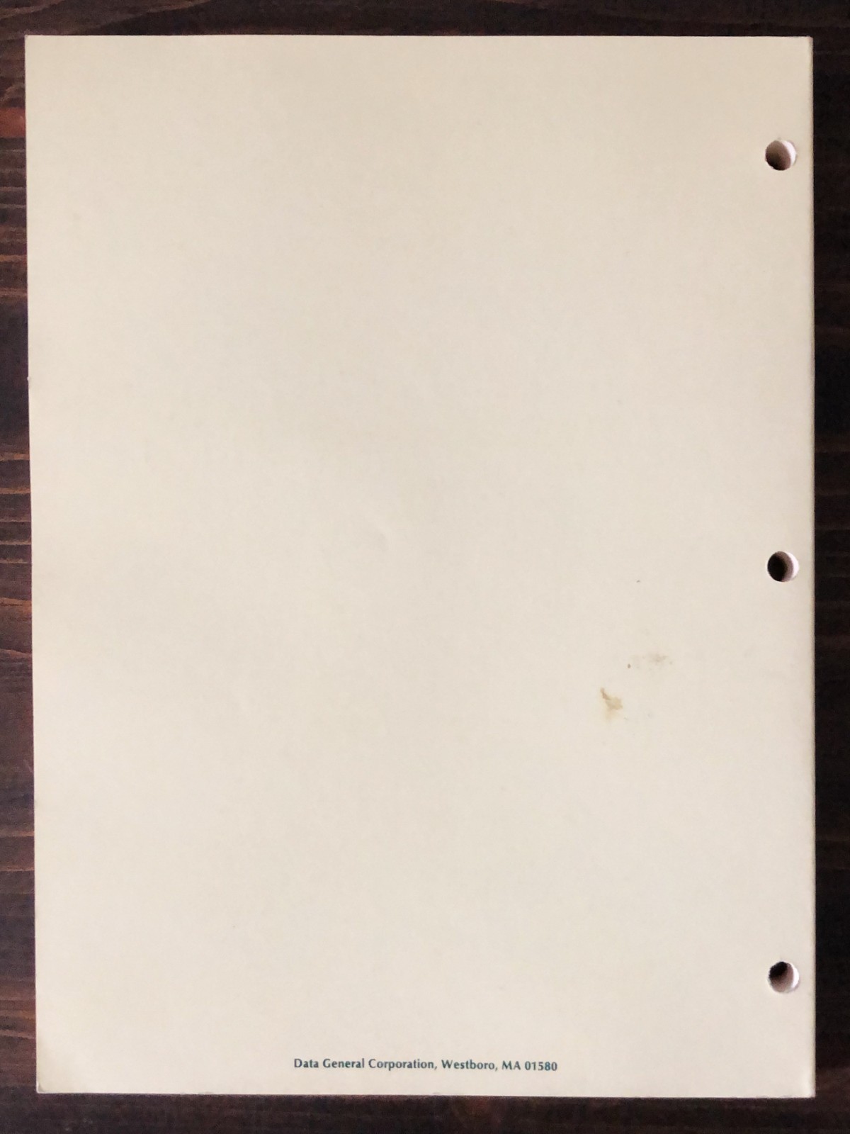 Data General DG - INFOS II System (AOS) User's Manual