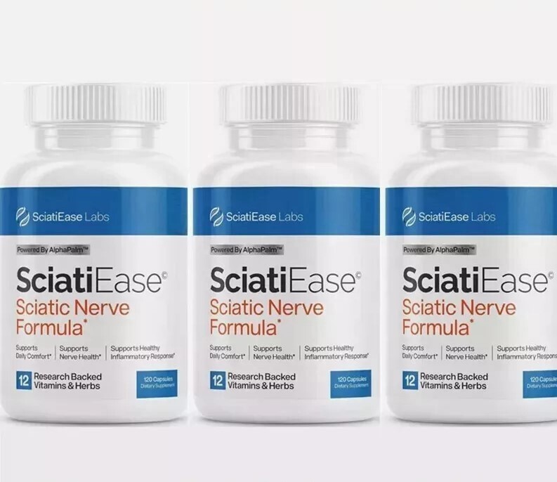 3 PACK SciatiEase Labs Sciati Ease Sciatic Nerve Formula 120 Capsules FAST SHIP
