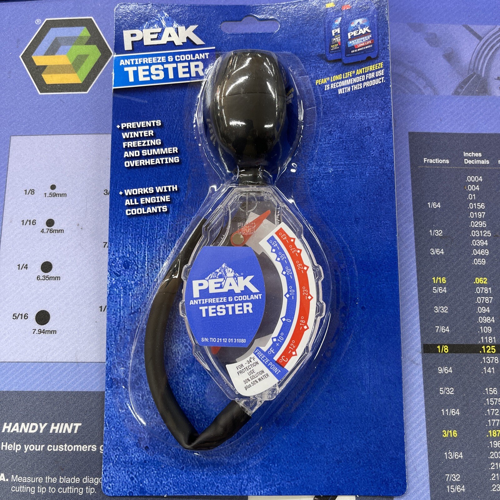 ANTIFREEZE TESTER Peak ALL Coolant Radiator HYDROMETER PKF0AB