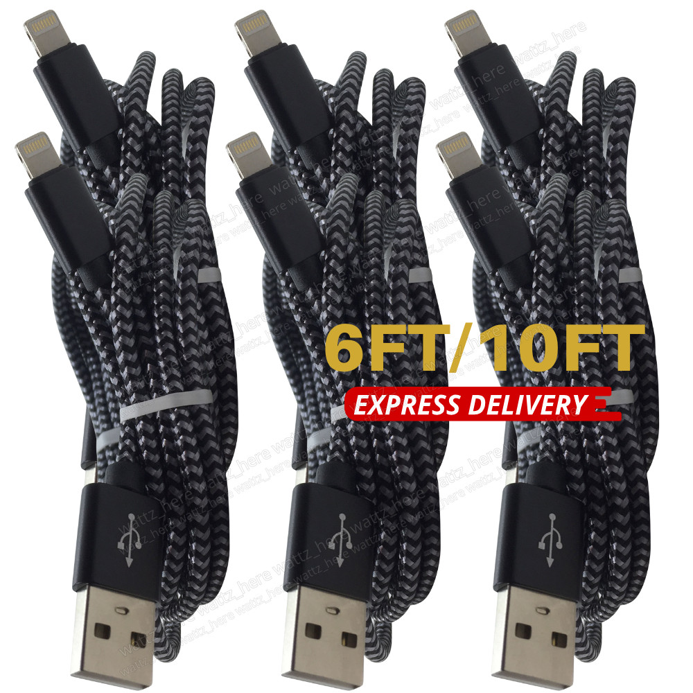 Heavy Duty Fast Charger Cable 6/10Ft Charging Cord For iPhone 14 13 12 11 XR 8 7