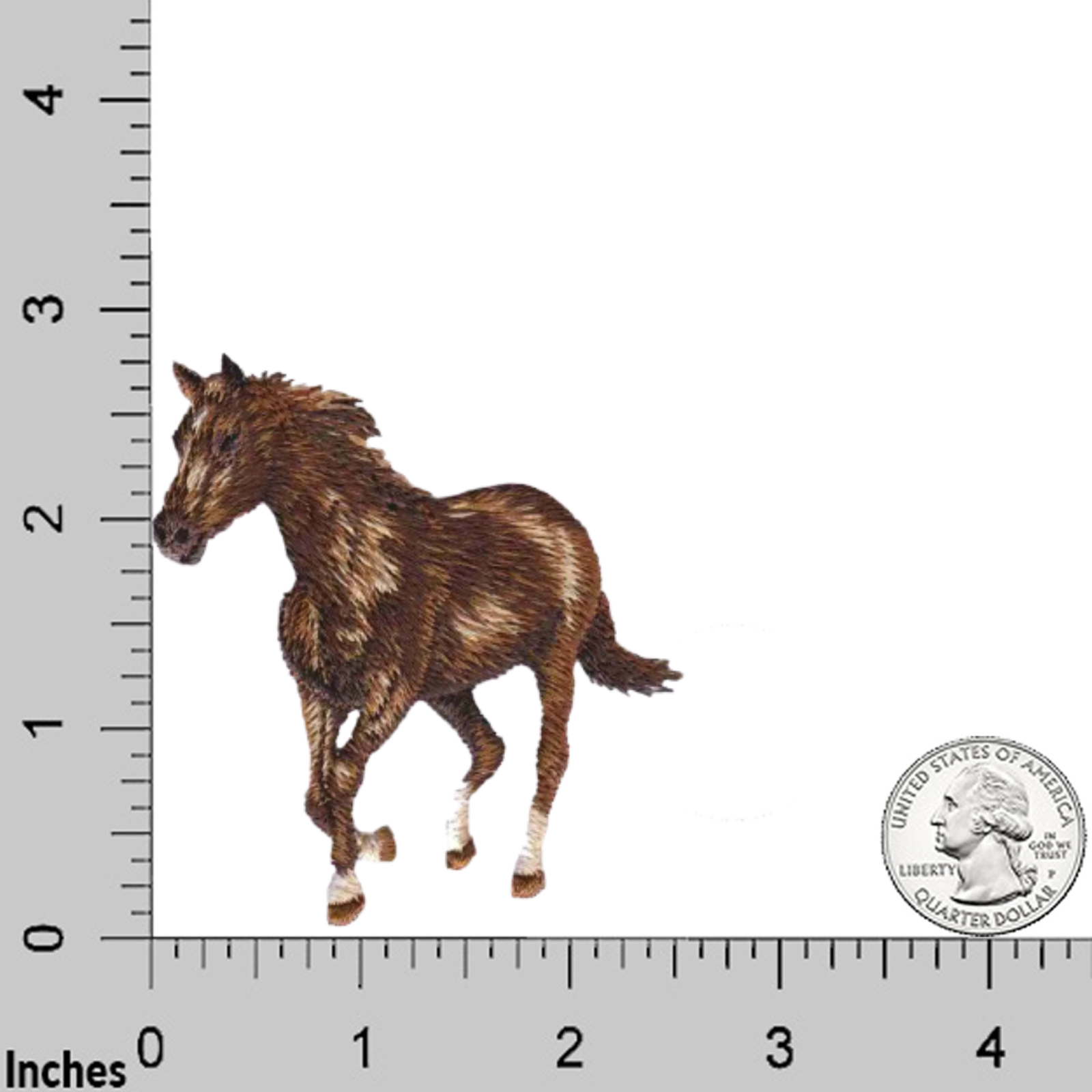 Realistic Horse Embroidered (2-Pack) Iron On Patch
