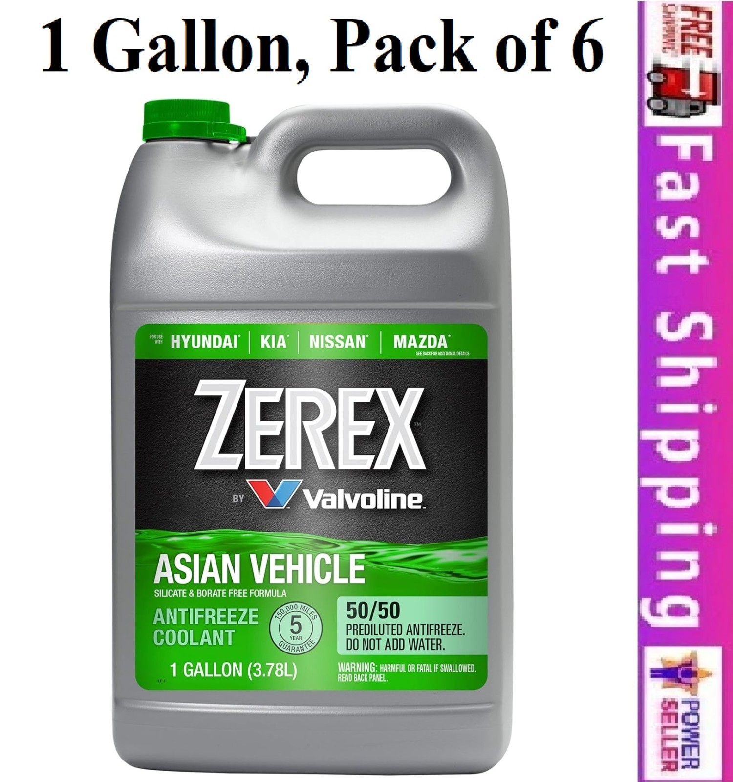 Vehicle Green 50/50 Ready-to-Use Antifreeze Coolant, 6 Gallon, US-No Import Fees