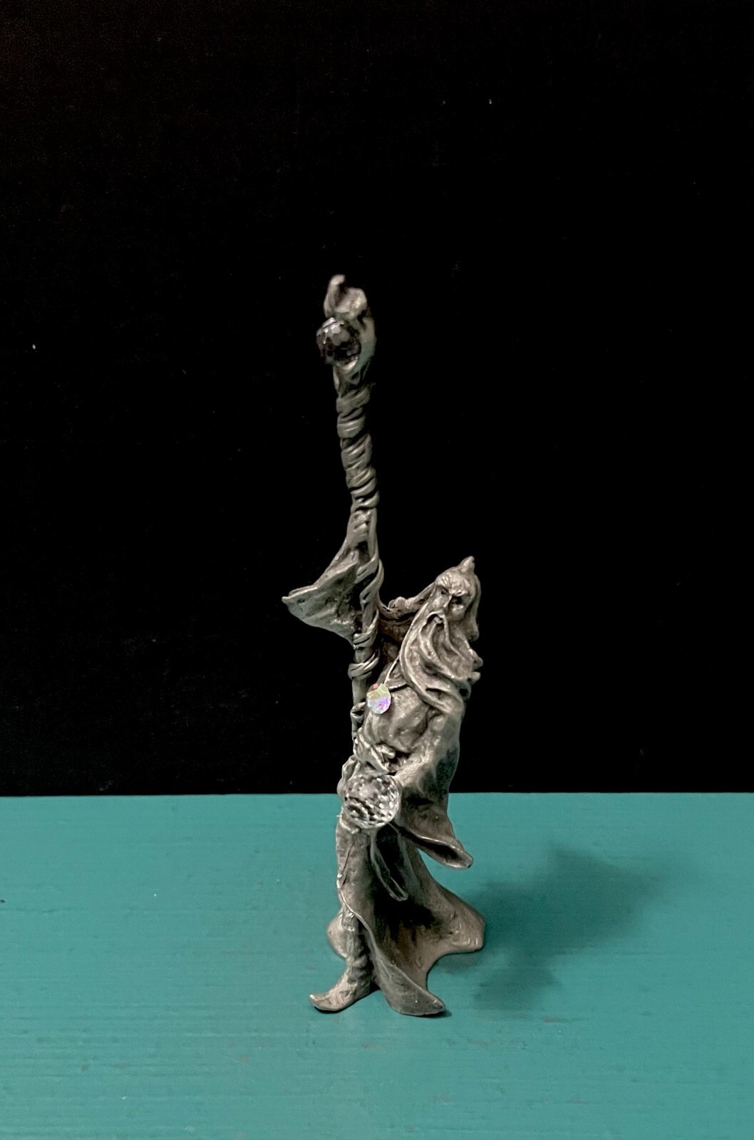 Masterworks MWFP Pewter Wizard Warlock Long Staff Mini Figurine LOTR GOT RPG D&D