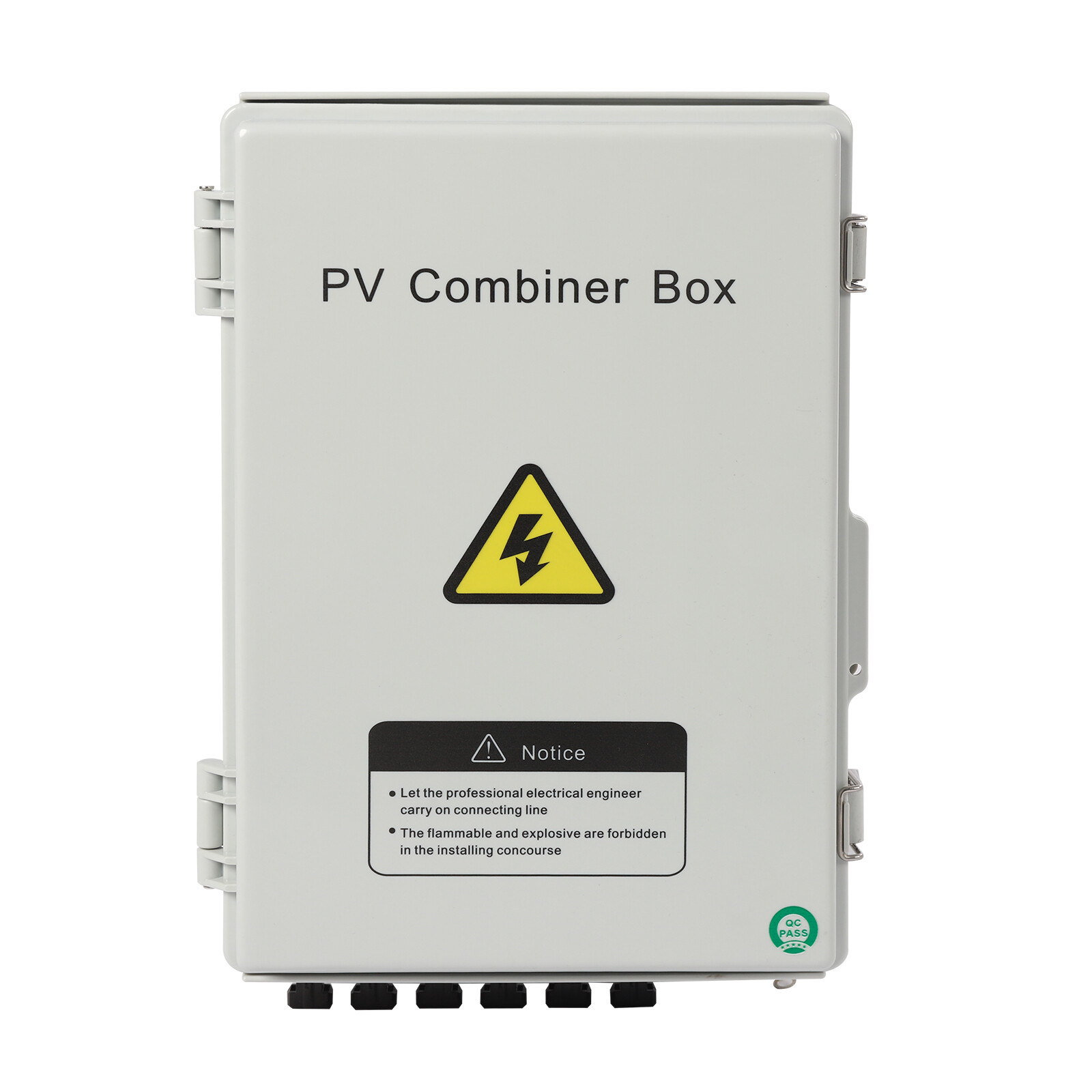 6 String Solar PV Combiner Box 15A Circuit Breaker for Solar Panel Plastic