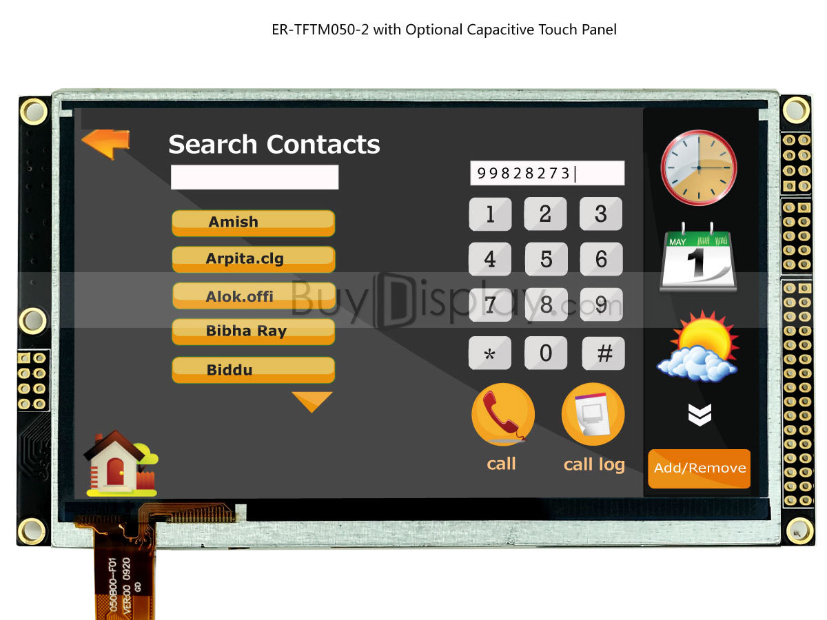 Serial,SPI 5" 5.0 inch TFT LCD Module Display w/Capacitive Touch Panel,Tutorial