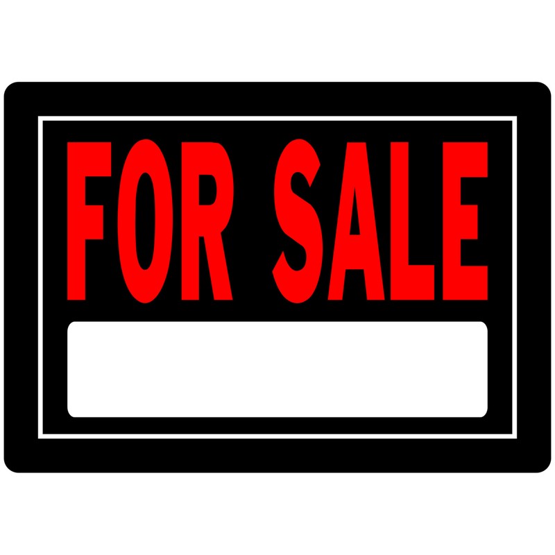 Hillman English Black For Sale Sign 10 in. H X 14 in. W (6-PACK)