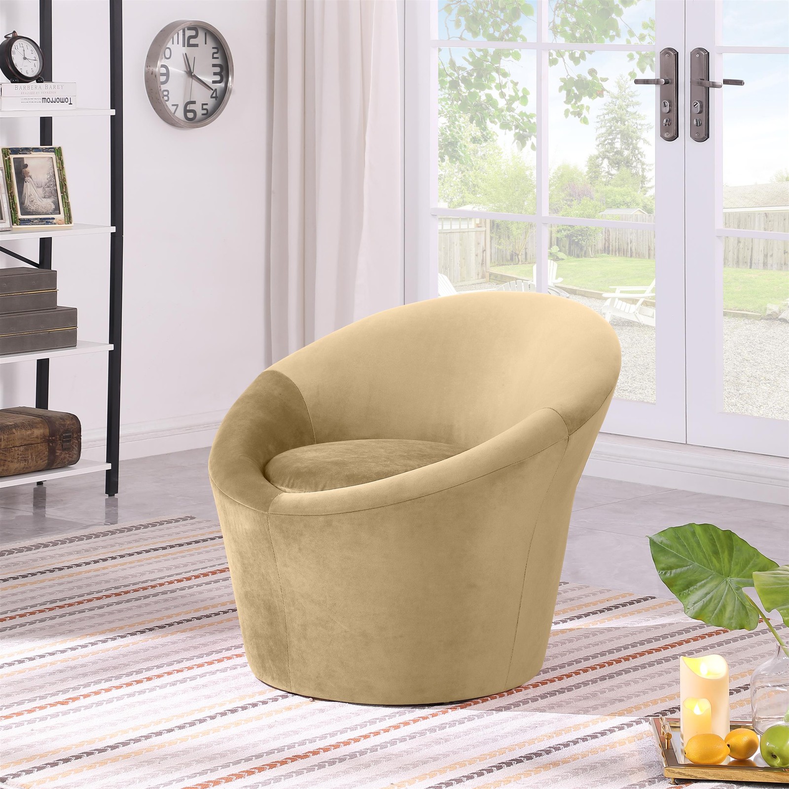 Meridian Furniture Tristan Camel Velvet Accent Chair