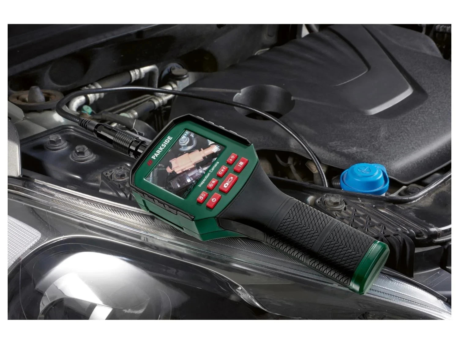 Inspection Camera, Display w/display for Drains Cable Ducts & Vehicle, Parkside