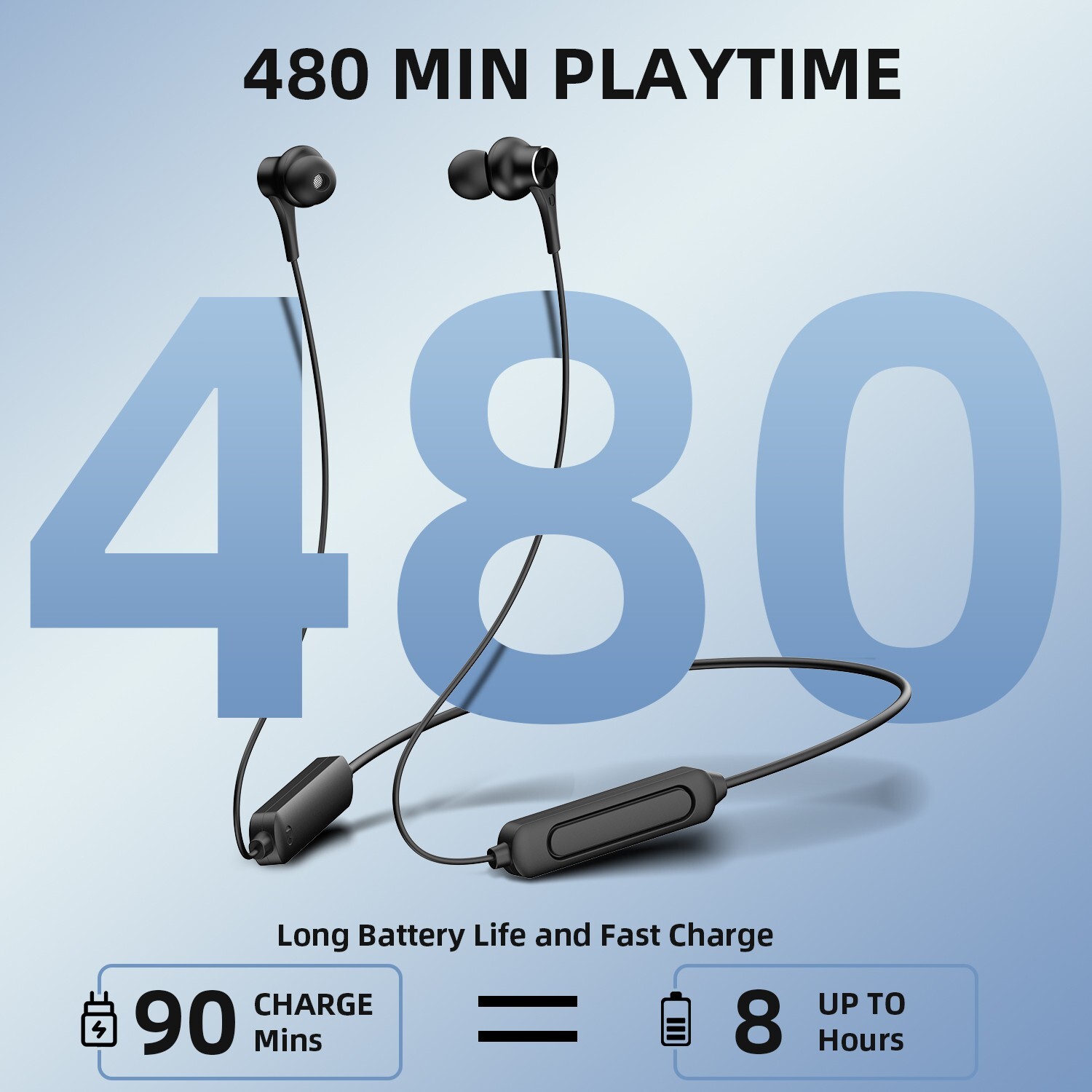 Magnetic Neck Wireless Headsets Bluetooth 5.0 HiFi Stereo Sound Headphones Sport