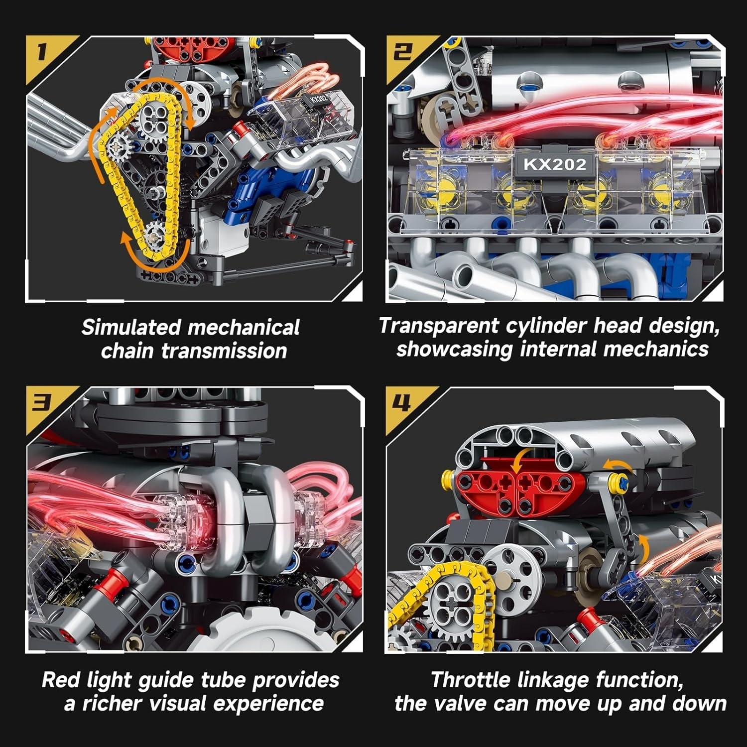 V8 Engine Model Kit,To Build Your Own Mini Engine That Works,Mini Engine Build