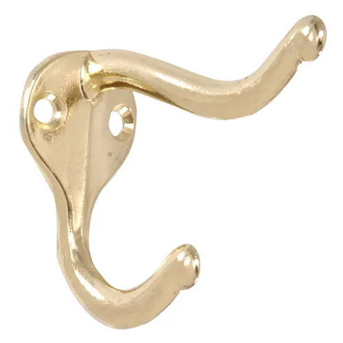 Hardware Essentials Zinc Coat & Hat Hook, 2-Pack