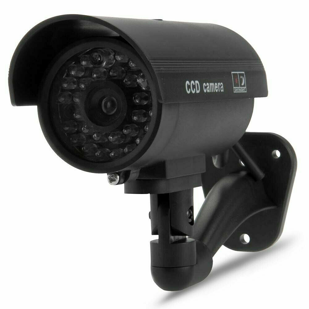 Wireless Fake CCTV Camera Outdoor Dummy Security Waterproof IR LED