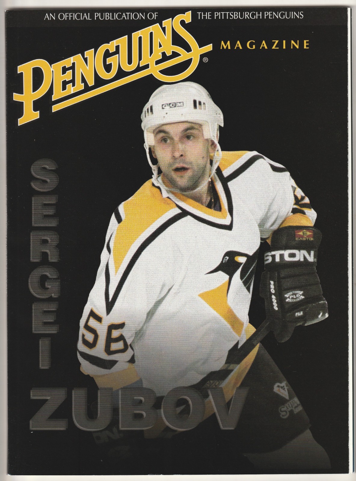 March 30, 1996 Penguins vs Capitals Hockey Program----Sergei Zubov