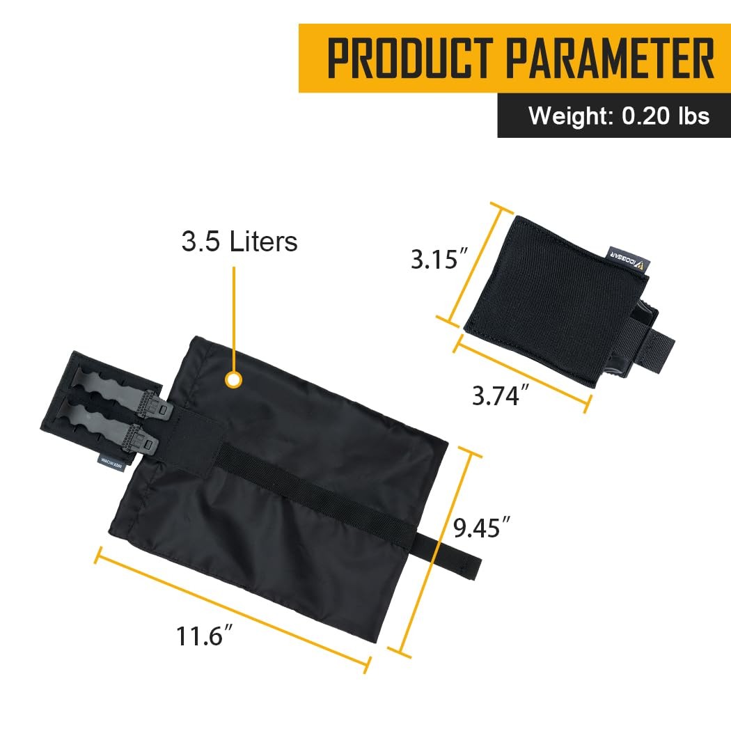 Tactical MOLLE Folding Dump Pouch Utility Tool Pouch Roll Up Quick-Release Ma...