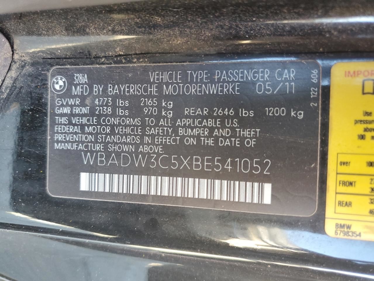 328I 2011 Glove Box 4966008