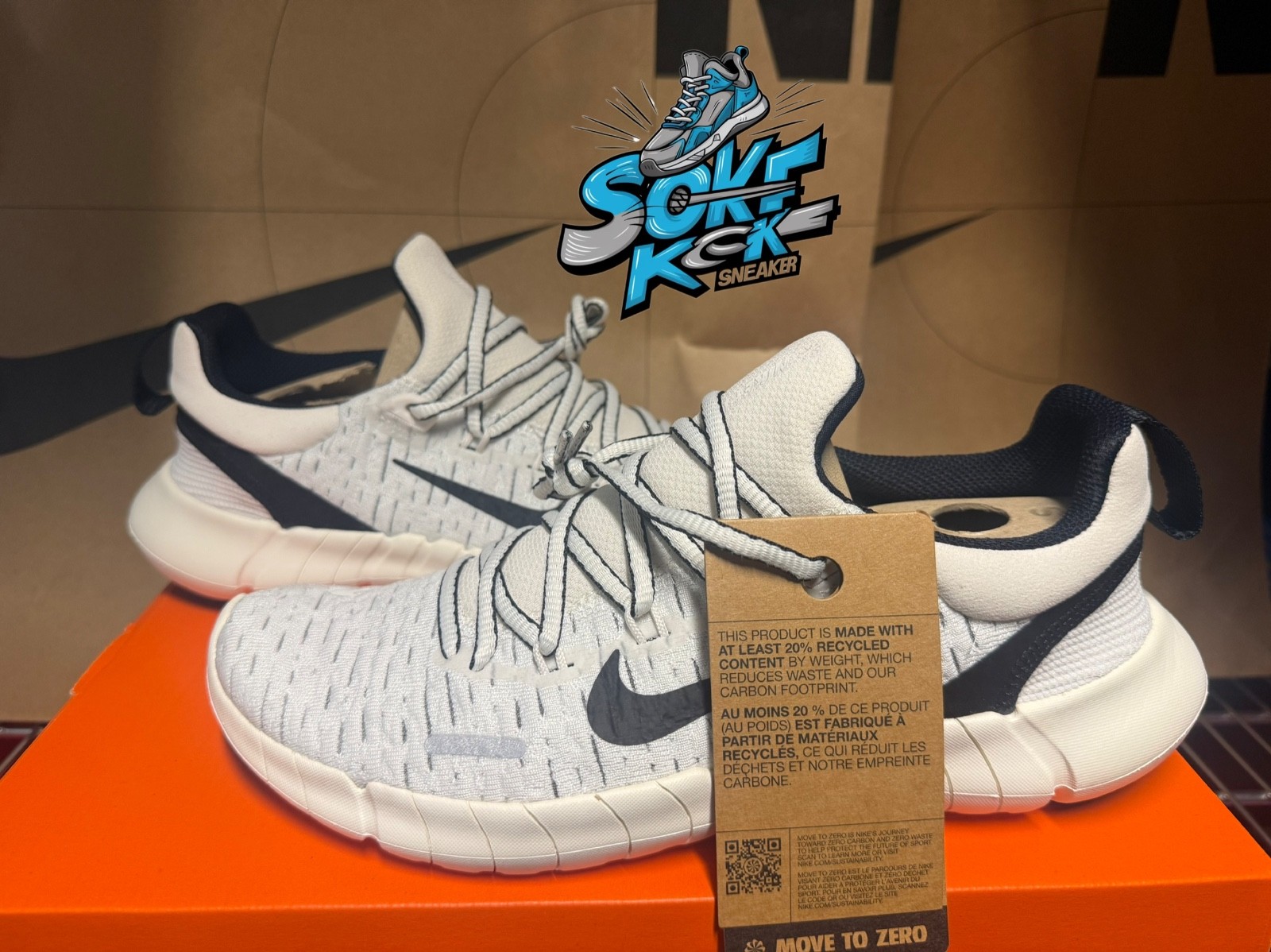 Men’s Nike Free Run 5.0 Phantom Sail casual walking running gym shoe CZ1884-010