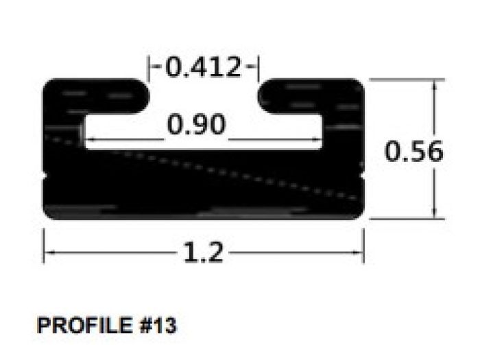 SPORT-PARTS INC. SPI SLIDE PROFILE 13 BLACK 41.5" 613-41-80